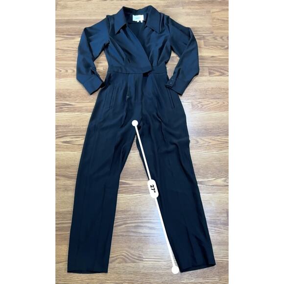 ba&sh Stylish black crepe tapered Nesi Jumpsuit size XS - Picture 8 of 14